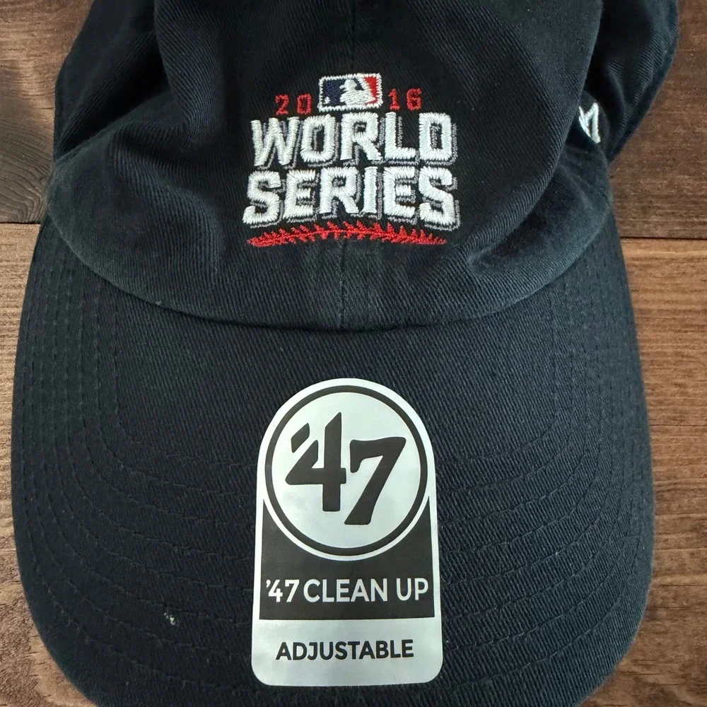 47 Brand 2016 World Series MLB Clean Up Adjustable Hat Black Cotton OSFA NWT